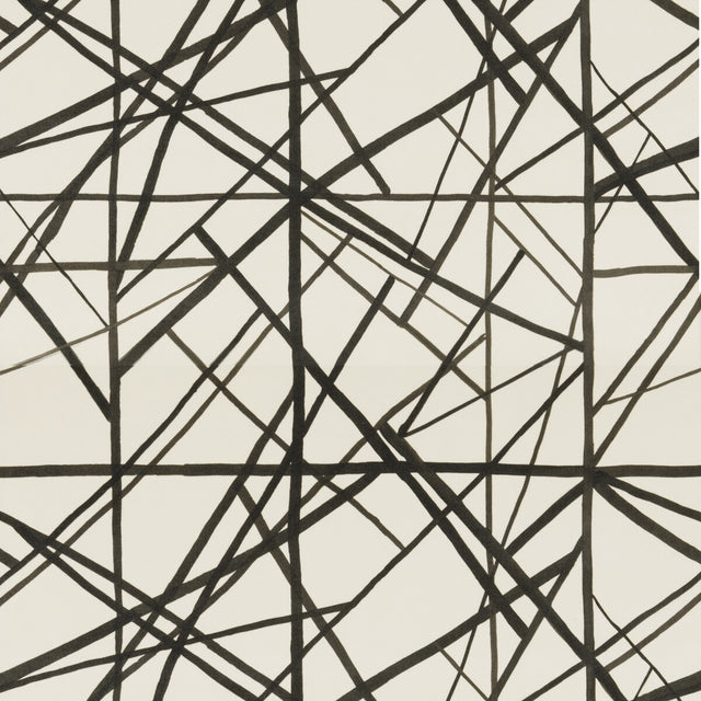 LEE JOFA MODERN GWF-3731.18.0 CHANNELS VELVET EBONY/IVORY Fabric - Eade's Wallpaper