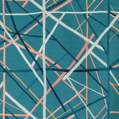 LEE JOFA MODERN GWF-3771.335.0 SIMPATICO PRINT TEAL Fabric - Eade's Wallpaper