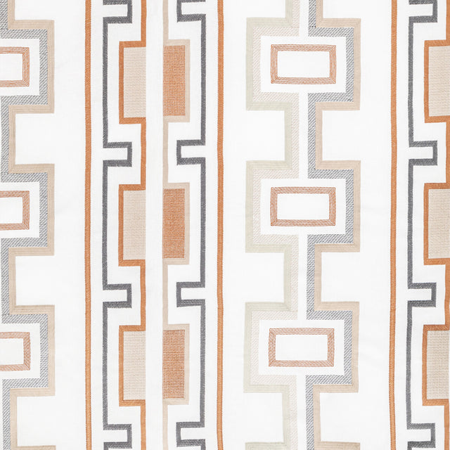 LEE JOFA MODERN GWF-3779.1624.0 TRITONE EMBROIDERY COPPER Fabric - Eade's Wallpaper