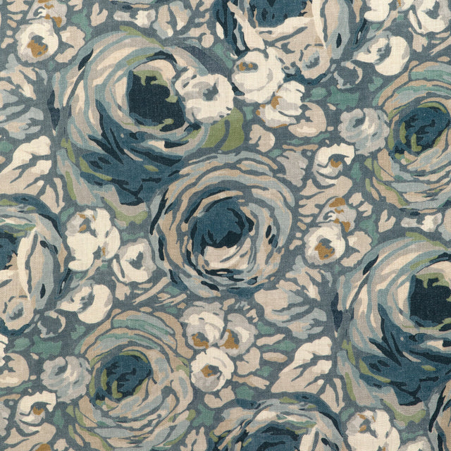 LEE JOFA MODERN GWF-3803.55.0 ORCHARD PRINT BLUE/DENIM Fabric - Eade's Wallpaper