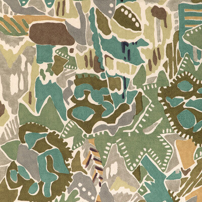 LEE JOFA MODERN GWF-3804.311.0 CHRYSTIE PRINT MOSS/FOG Fabric - Eade's Wallpaper