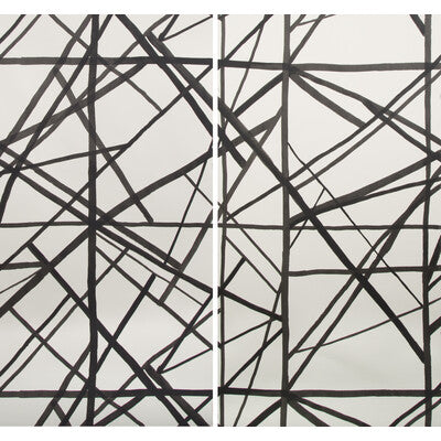 LEE JOFA MODERN GWP-3302.816 NEW.0 CHANNELS PAPER EBONY/IV Wallpaper - Eade's Wallpaper