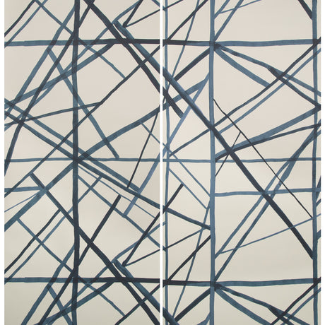 LEE JOFA MODERN GWP-3417.516.0 CHANNELS PAPER PERIWINKLE/OAT Wallpaper - Eade's Wallpaper