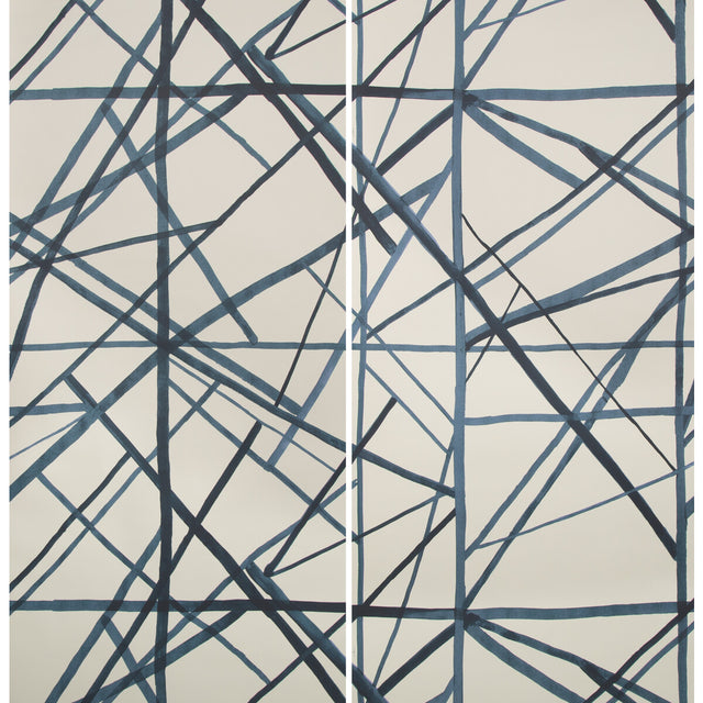 LEE JOFA MODERN GWP-3417.516.0 CHANNELS PAPER PERIWINKLE/OAT Wallpaper - Eade's Wallpaper