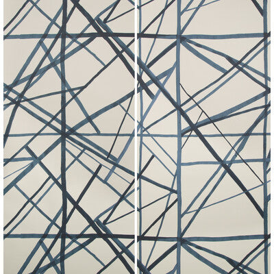 LEE JOFA MODERN GWP-3417.516.0 CHANNELS PAPER PERIWINKLE/OAT Wallpaper - Eade's Wallpaper