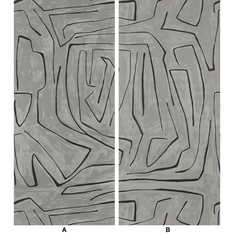 LEE JOFA MODERN GWP-3501.118.0 GRAFFITO GRAPHITE Wallpaper - Eade's Wallpaper