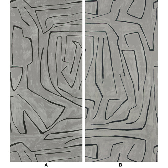 LEE JOFA MODERN GWP-3501.118.0 GRAFFITO GRAPHITE Wallpaper - Eade's Wallpaper
