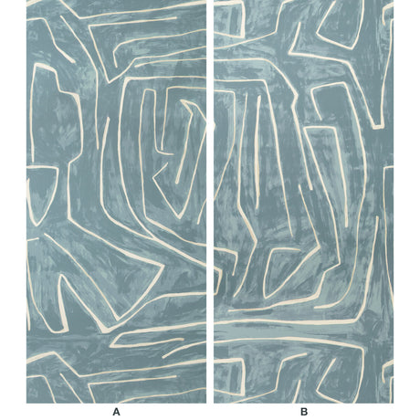 LEE JOFA MODERN GWP-3501.15.0 GRAFFITO DEEP SKY Wallpaper - Eade's Wallpaper