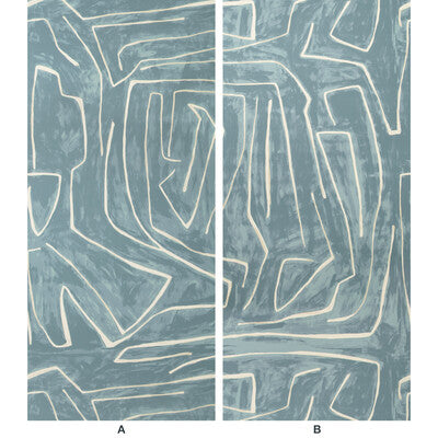 LEE JOFA MODERN GWP-3501.15.0 GRAFFITO DEEP SKY Wallpaper - Eade's Wallpaper