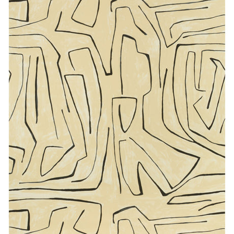 LEE JOFA MODERN GWP-3501.18.0 GRAFFITO LINEN/ONYX Wallpaper - Eade's Wallpaper