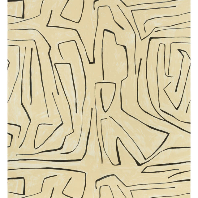 LEE JOFA MODERN GWP-3501.18.0 GRAFFITO LINEN/ONYX Wallpaper - Eade's Wallpaper