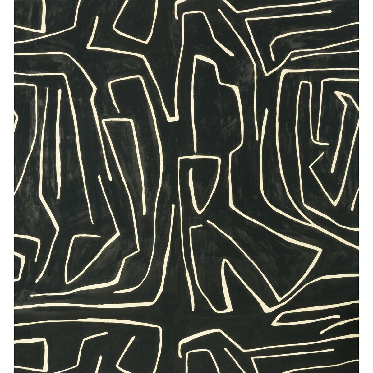 LEE JOFA MODERN GWP-3501.816.0 GRAFFITO ONYX/BEIGE Wallpaper - Eade's Wallpaper