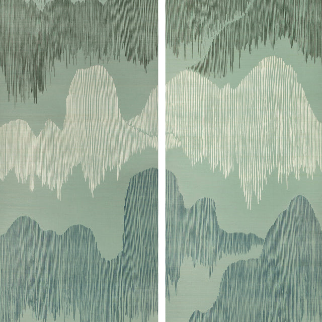 LEE JOFA MODERN GWP-3715.113.0 CASCADIA PAPER TEAL Wallpaper - Eade's Wallpaper