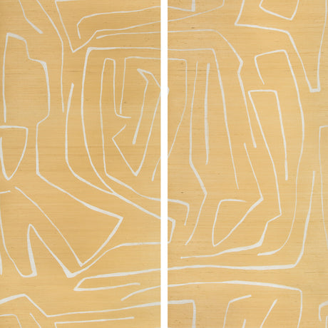LEE JOFA MODERN GWP-3720.141.0 GRAFFITO II GOLDEN ROD Wallpaper - Eade's Wallpaper
