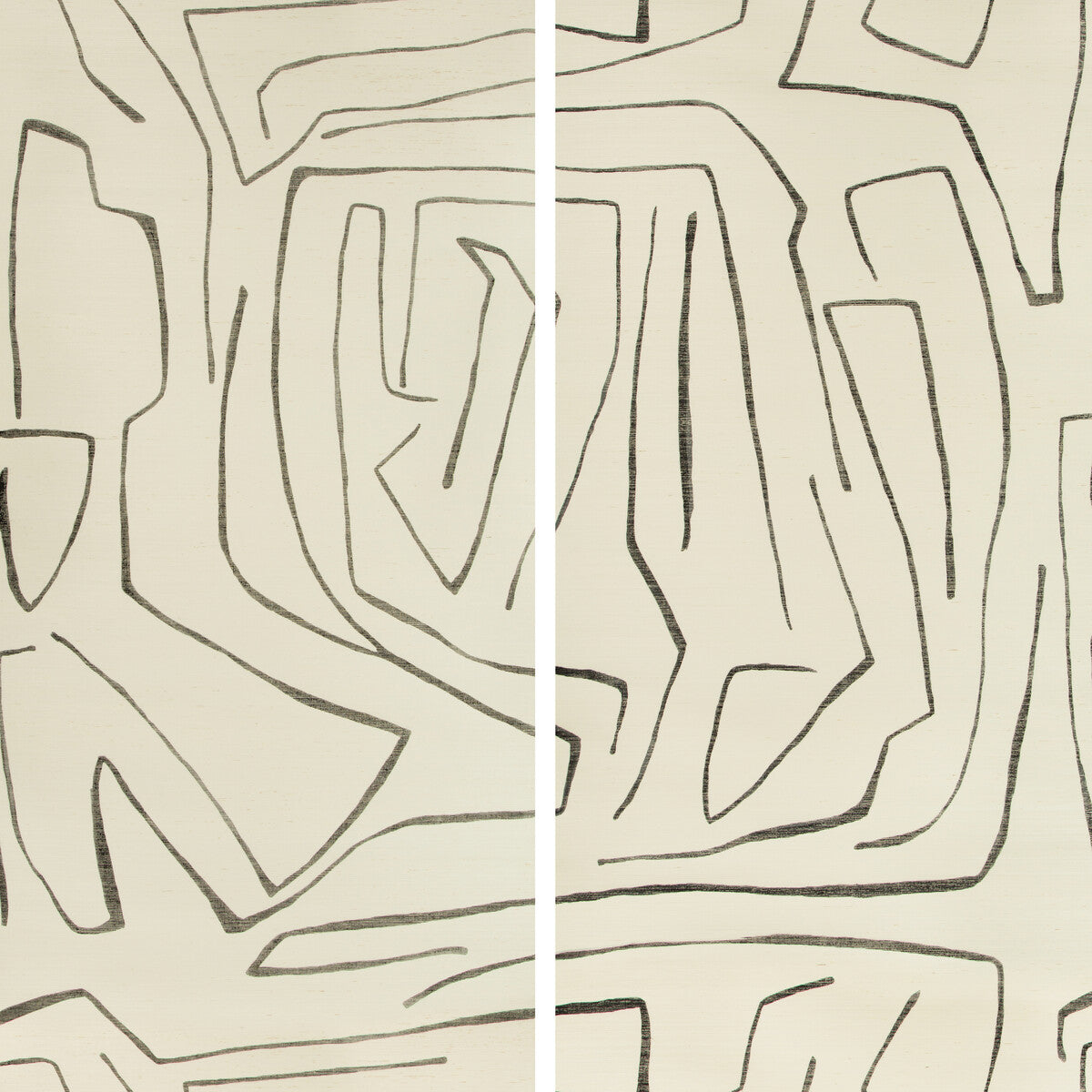 LEE JOFA MODERN GWP-3720.18.0 GRAFFITO II IVORY/EBONY Wallpaper - Eade's Wallpaper