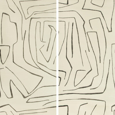 LEE JOFA MODERN GWP-3720.18.0 GRAFFITO II IVORY/EBONY Wallpaper - Eade's Wallpaper