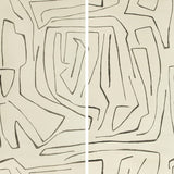 LEE JOFA MODERN GWP-3720.18.0 GRAFFITO II IVORY/EBONY Wallpaper - Eade's Wallpaper