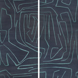 LEE JOFA MODERN GWP-3720.505.0 GRAFFITO II NAVY Wallpaper - Eade's Wallpaper