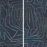 LEE JOFA MODERN GWP-3720.505.0 GRAFFITO II NAVY Wallpaper - Eade's Wallpaper