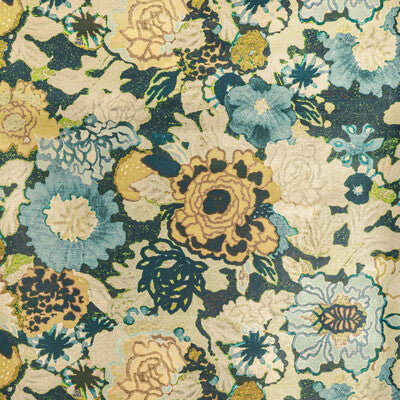 LEE JOFA MODERN GWP-3729.450.0 ARIOSO PAPER MARINE/CITRON Wallpaper - Eade's Wallpaper