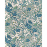 LEE JOFA MODERN GWP-3735.1311.0 ORCHARD PAPER AQUA/STONE Wallpaper - Eade's Wallpaper
