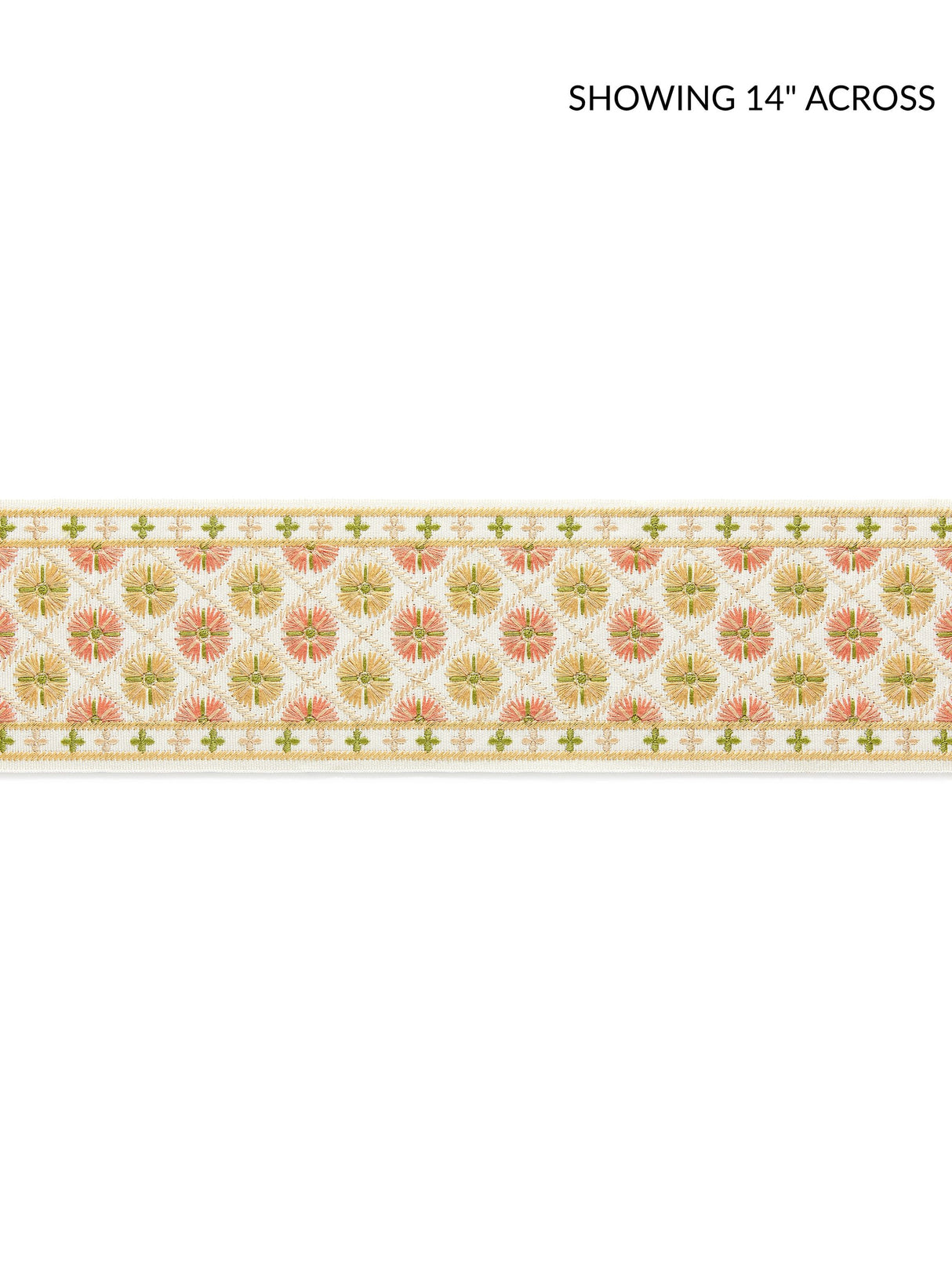 Scalamandre GW 0001T3329 CITRUS TWIST HANSEL EMBROIDERED TAPE Fabric