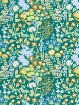 Scalamandre GW 000216630 EMERALD MULTI NYMPH FLORAL Fabric