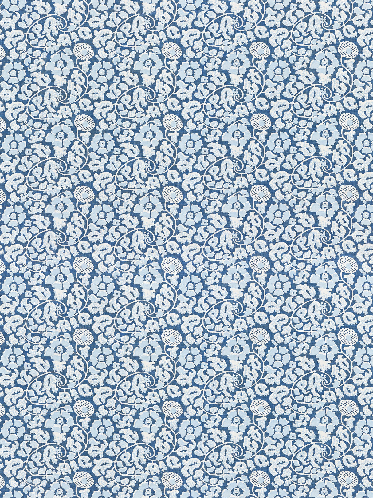 Scalamandre GW 000316629 DENIM MAIDEN FLORAL Fabric