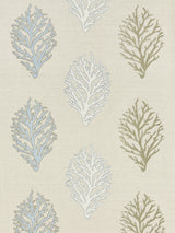 Scalamandre GW 000427204 SAND CORAL REEF EMBROIDERY Fabric