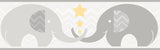 Chesapeake HAS01171B Tobi Grey Elephant Love Border