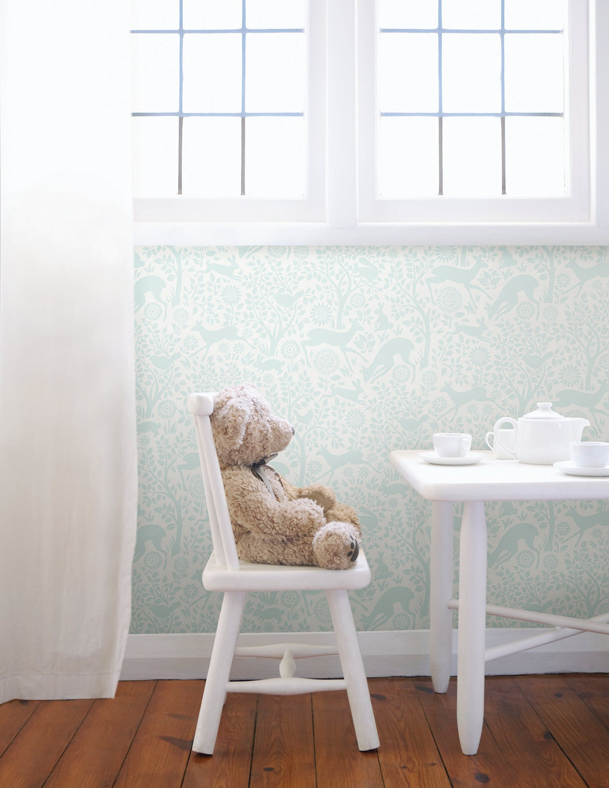 Chesapeake HAS01234 Anahi Aqua Forest Fauna Wallpaper