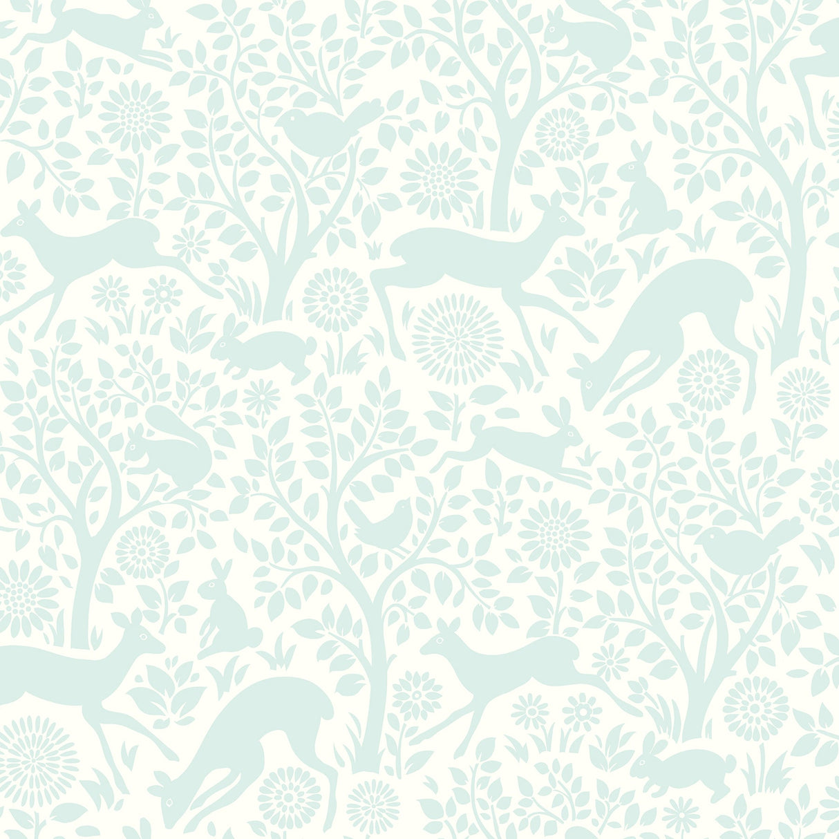 Chesapeake HAS01234 Anahi Aqua Forest Fauna Wallpaper