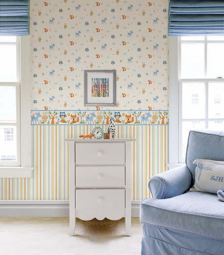Chesapeake HAS01292 Macey Orange Wiggle Stripe Wallpaper