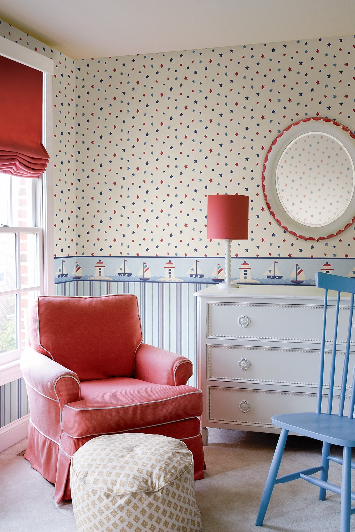 Chesapeake HAS01323 Yoni Navy Dancing Stars Wallpaper