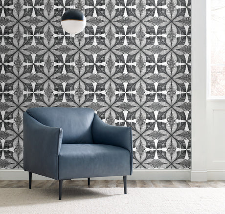 York HC7542 Roulettes Cream & Black Wallpaper