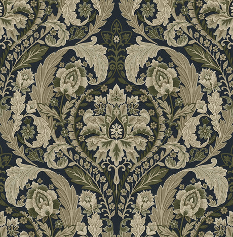 Harry & Grace HG12902 Thornton Vintage Damask Wallpaper