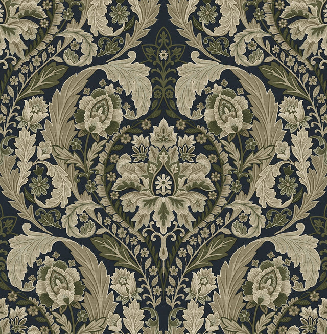 Harry & Grace HG12902 Thornton Vintage Damask Wallpaper