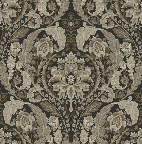 Harry & Grace HG12907 Thornton Vintage Damask Wallpaper