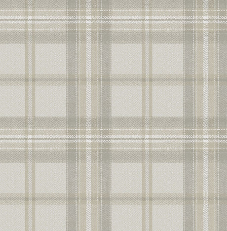 Harry & Grace HG13705 Herringbone Plaid Wallpaper