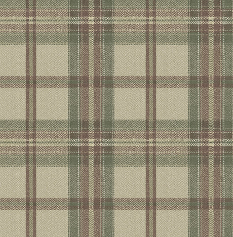 Harry & Grace HG13707 Herringbone Plaid Wallpaper
