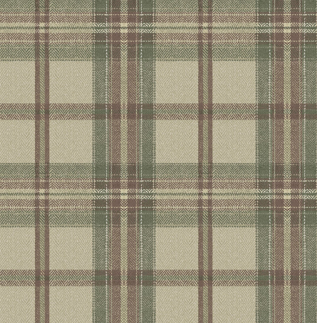 Harry & Grace HG13707 Herringbone Plaid Wallpaper