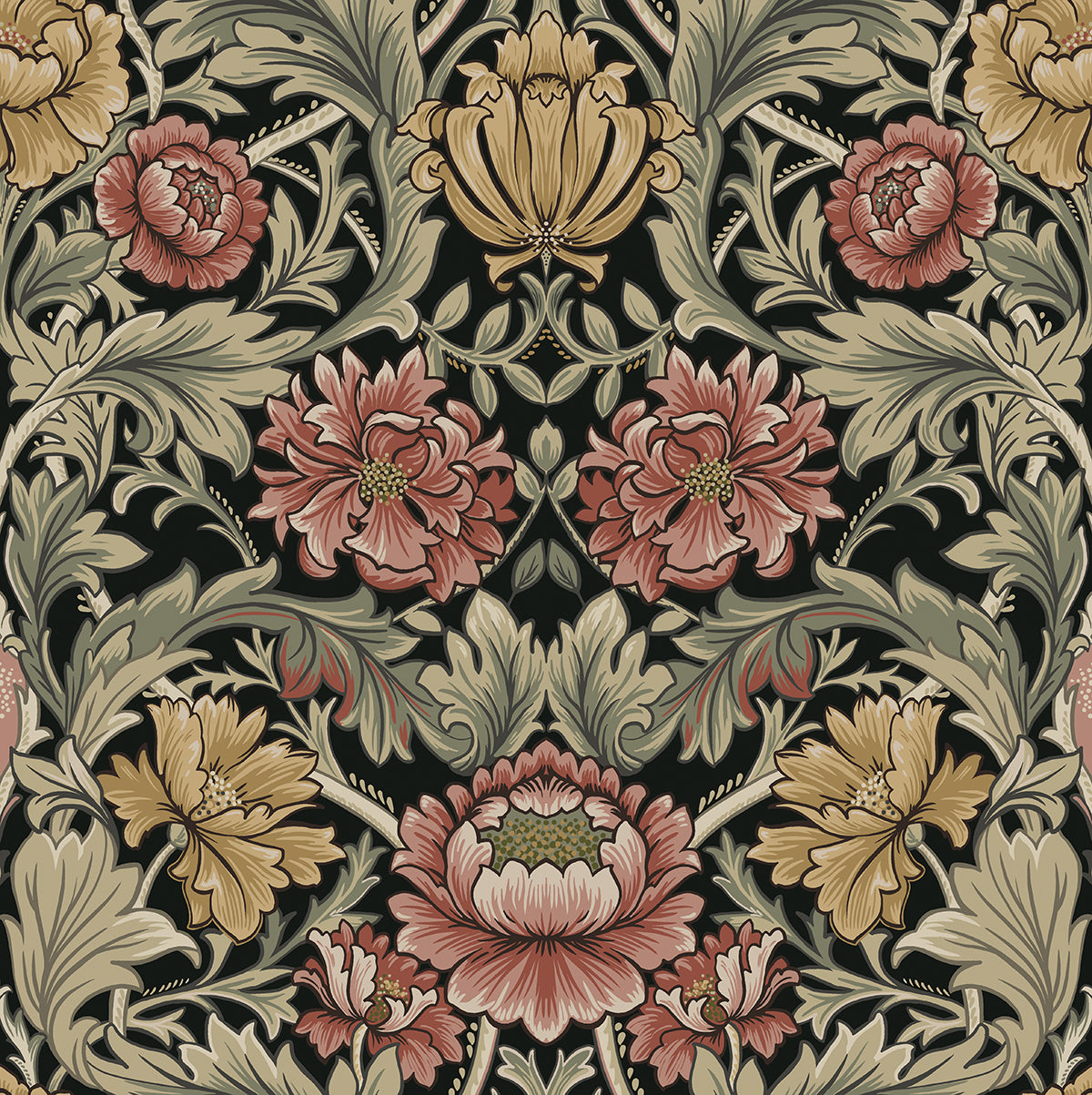 Harry & Grace HG14000 Acanthus Floral Cameo Wallpaper