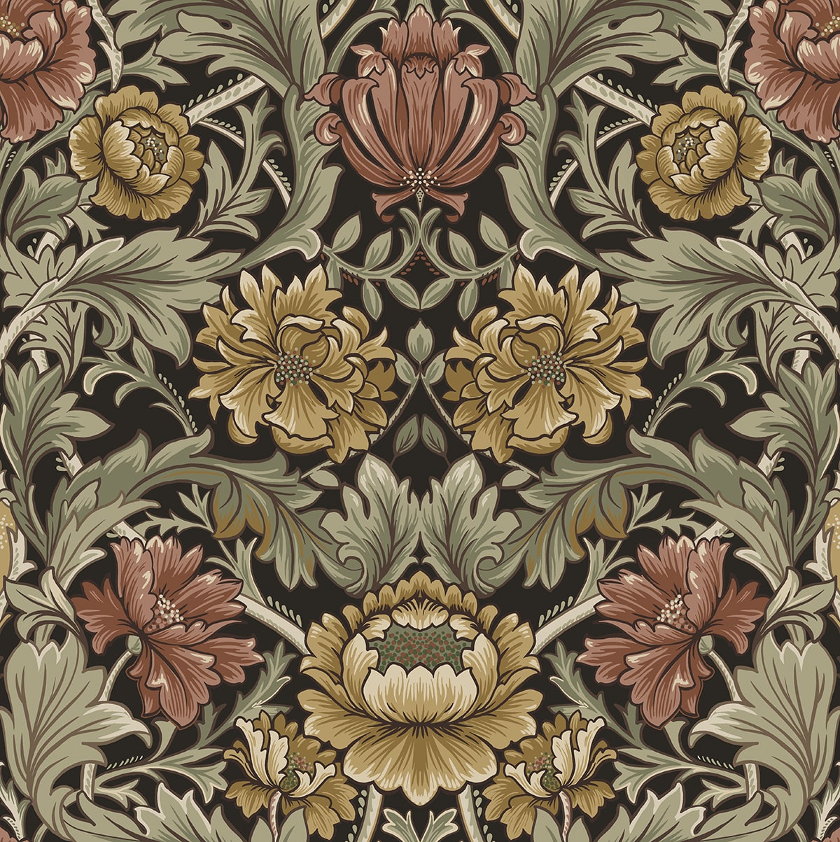 Harry & Grace HG14006 Acanthus Floral Cameo Wallpaper