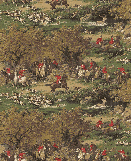 Harry & Grace HG14105 Taunton Hunt Scene Wallpaper