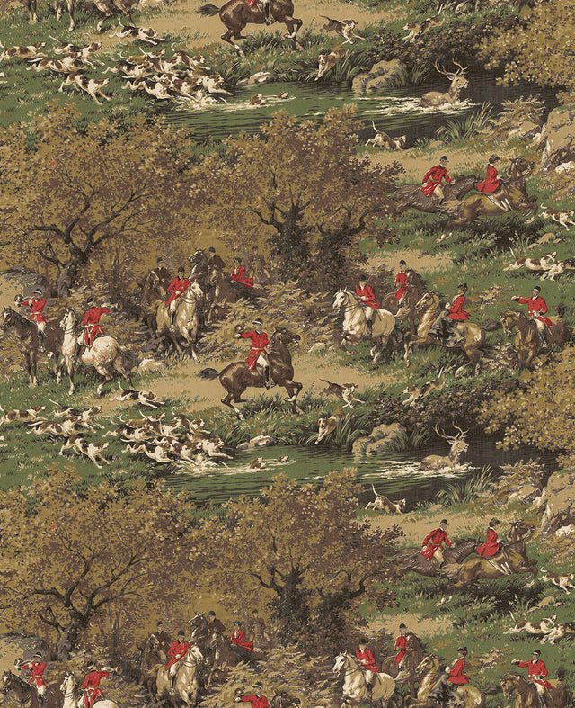 Harry & Grace HG14105 Taunton Hunt Scene Wallpaper