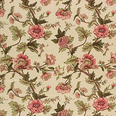 MULBERRY HIDCOTE VINE.GREEN/P.0 HIDCOTE VINE GREEN/PINK Fabric - Eade's Wallpaper