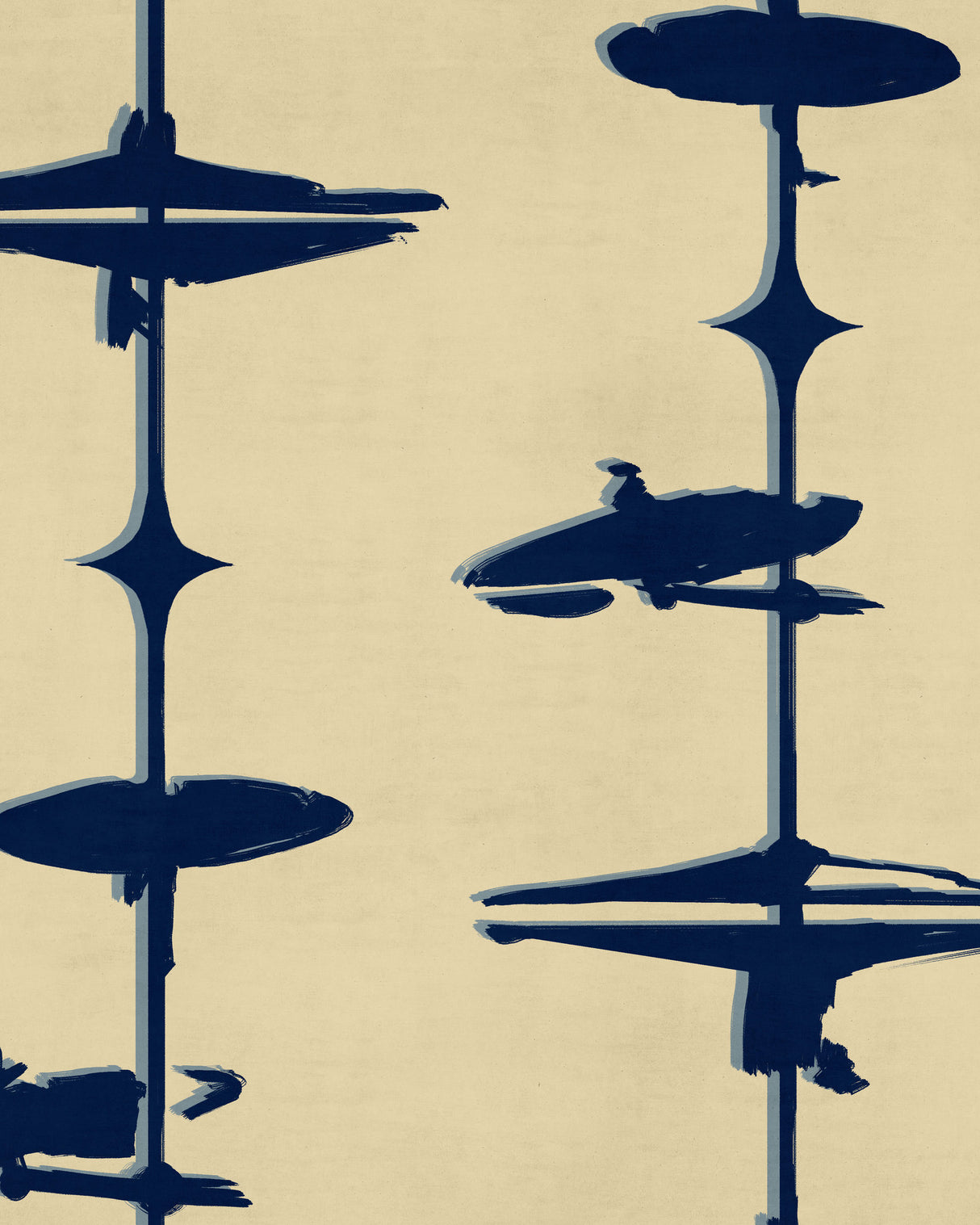 MindtheGap HI HATS Indigo - Wallpaper Collection 2025 - Jazz Live
