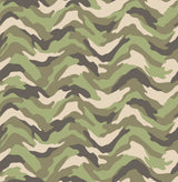 Brewster HN002608 Stealth Green Camo Wave Wallpaper