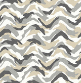 Brewster HN002610 Stealth Grey Camo Wave Wallpaper