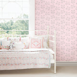 Brewster HN002613 Purr Pink Cat Wallpaper